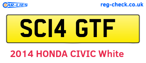 SC14GTF are the vehicle registration plates.