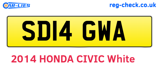 SD14GWA are the vehicle registration plates.