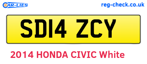SD14ZCY are the vehicle registration plates.