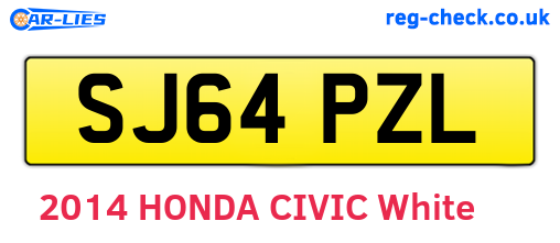 SJ64PZL are the vehicle registration plates.