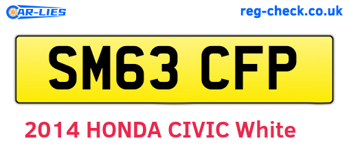 SM63CFP are the vehicle registration plates.