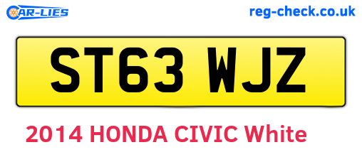 ST63WJZ are the vehicle registration plates.