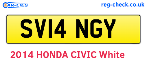 SV14NGY are the vehicle registration plates.