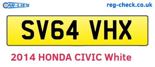 SV64VHX are the vehicle registration plates.