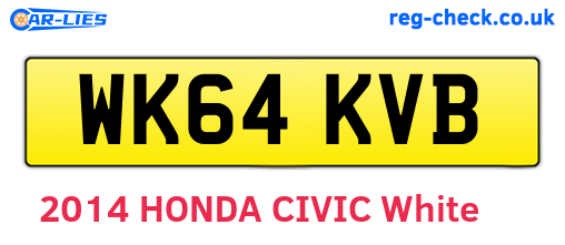 WK64KVB are the vehicle registration plates.