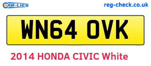 WN64OVK are the vehicle registration plates.