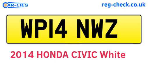 WP14NWZ are the vehicle registration plates.