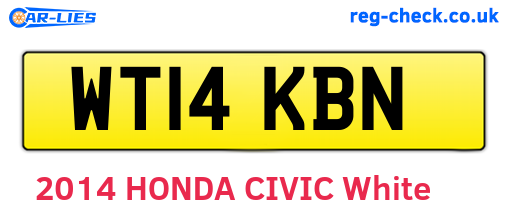 WT14KBN are the vehicle registration plates.
