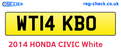 WT14KBO are the vehicle registration plates.