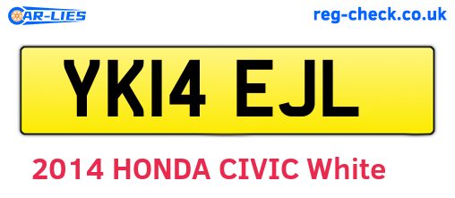 YK14EJL are the vehicle registration plates.