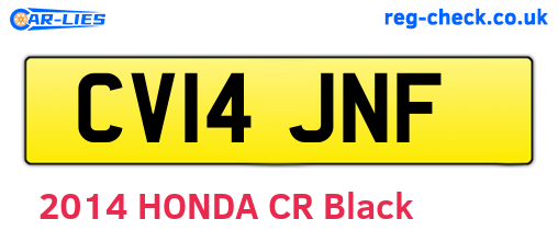 CV14JNF are the vehicle registration plates.