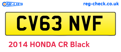 CV63NVF are the vehicle registration plates.