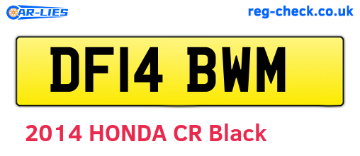 DF14BWM are the vehicle registration plates.
