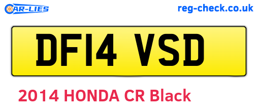 DF14VSD are the vehicle registration plates.