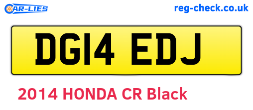 DG14EDJ are the vehicle registration plates.