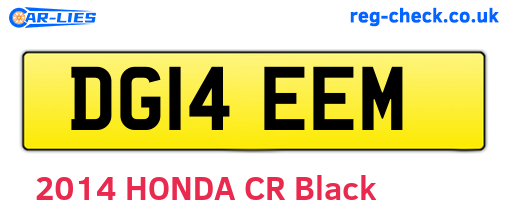 DG14EEM are the vehicle registration plates.