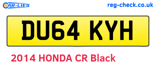 DU64KYH are the vehicle registration plates.