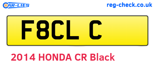 F8CLC are the vehicle registration plates.