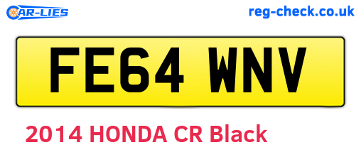 FE64WNV are the vehicle registration plates.
