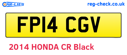 FP14CGV are the vehicle registration plates.