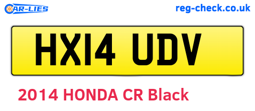 HX14UDV are the vehicle registration plates.