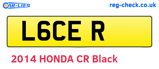 L6CER are the vehicle registration plates.
