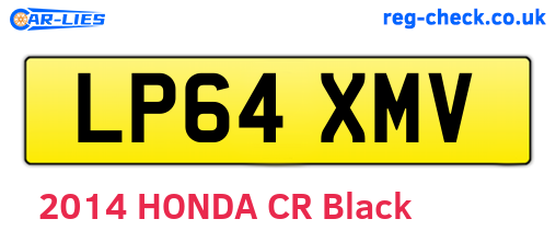 LP64XMV are the vehicle registration plates.