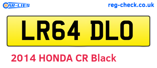 LR64DLO are the vehicle registration plates.