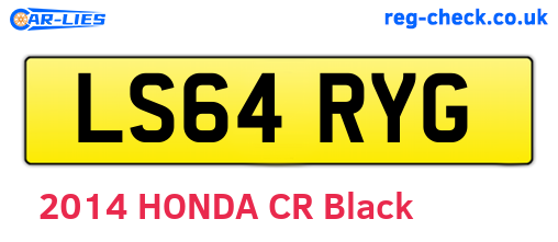 LS64RYG are the vehicle registration plates.