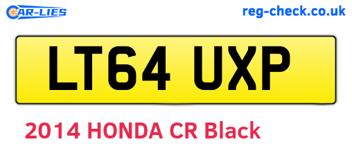 LT64UXP are the vehicle registration plates.