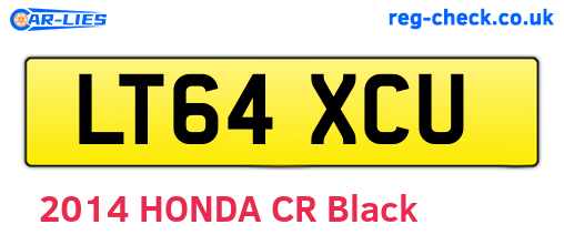 LT64XCU are the vehicle registration plates.