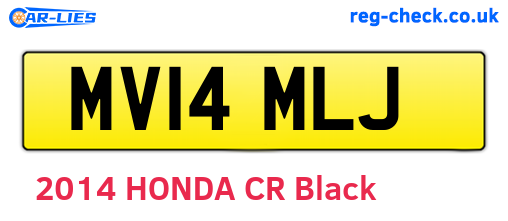 MV14MLJ are the vehicle registration plates.