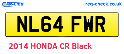 NL64FWR are the vehicle registration plates.
