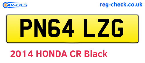 PN64LZG are the vehicle registration plates.
