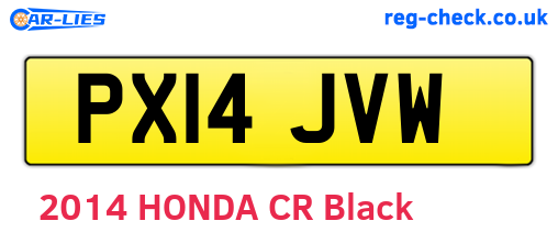 PX14JVW are the vehicle registration plates.