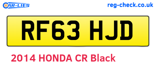 RF63HJD are the vehicle registration plates.