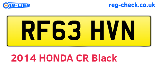 RF63HVN are the vehicle registration plates.