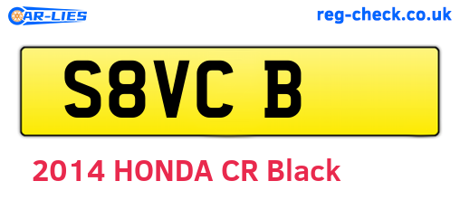 S8VCB are the vehicle registration plates.