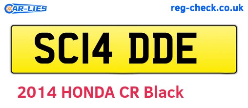 SC14DDE are the vehicle registration plates.