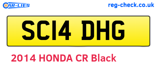 SC14DHG are the vehicle registration plates.