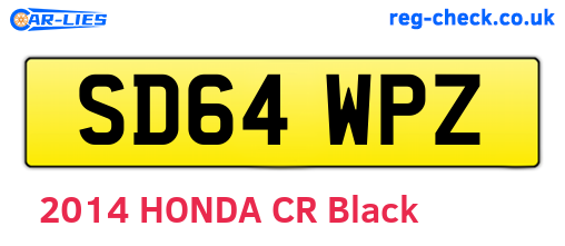 SD64WPZ are the vehicle registration plates.