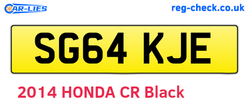 SG64KJE are the vehicle registration plates.