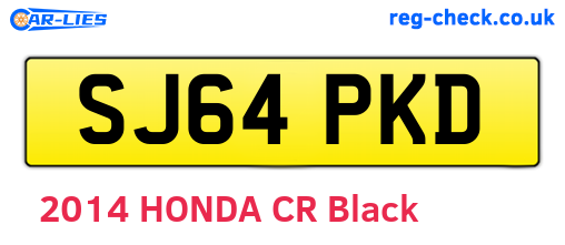 SJ64PKD are the vehicle registration plates.