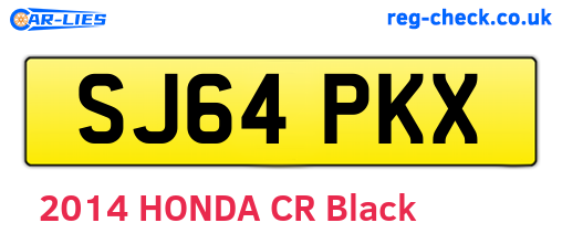 SJ64PKX are the vehicle registration plates.