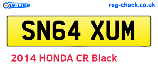 SN64XUM are the vehicle registration plates.