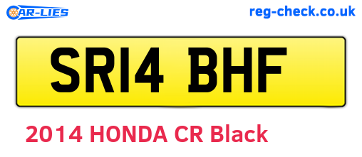 SR14BHF are the vehicle registration plates.