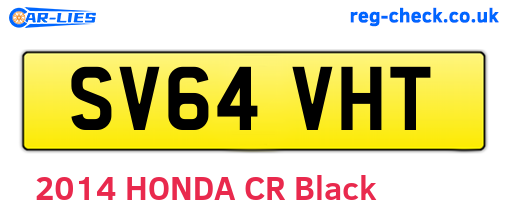 SV64VHT are the vehicle registration plates.