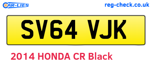 SV64VJK are the vehicle registration plates.