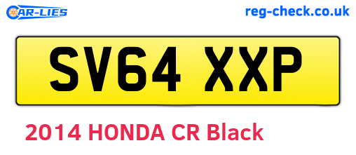 SV64XXP are the vehicle registration plates.