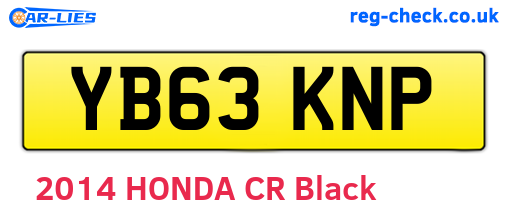 YB63KNP are the vehicle registration plates.